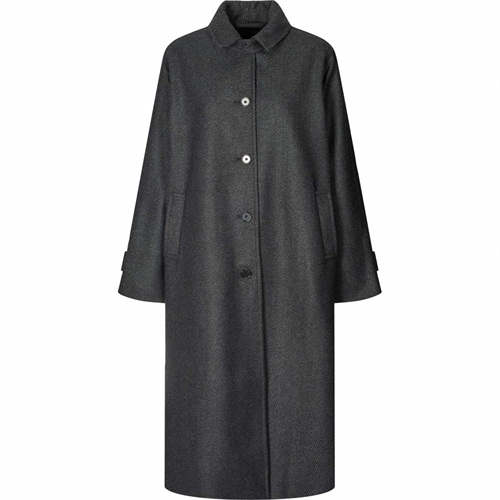 LISVA TABITA WOOL COAT DARK GREY MELANGE